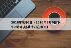 2016年8月6日（2016年8月6日下午6时许,赵某持刀在本市）