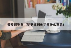 梦见抓到鱼（梦见抓到鱼了是什么意思）