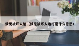 梦见被坏人追（梦见被坏人追打是什么意思）