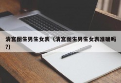 清宫图生男生女表（清宫图生男生女表准确吗?）