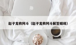 赵子龙救阿斗（赵子龙救阿斗解签姻缘）