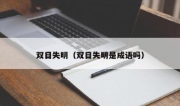 双目失明（双目失明是成语吗）