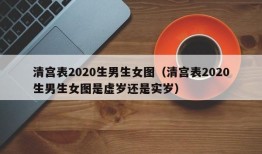 清宫表2020生男生女图（清宫表2020生男生女图是虚岁还是实岁）