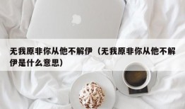 无我原非你从他不解伊（无我原非你从他不解伊是什么意思）