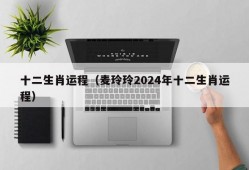 十二生肖运程（麦玲玲2024年十二生肖运程）