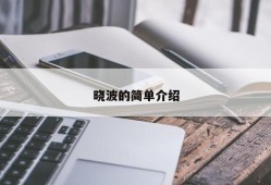 晓波的简单介绍