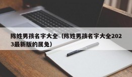 陈姓男孩名字大全（陈姓男孩名字大全2023最新版的属兔）