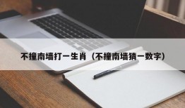 不撞南墙打一生肖（不撞南墙猜一数字）