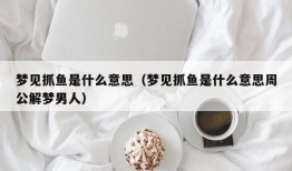 梦见抓鱼是什么意思（梦见抓鱼是什么意思周公解梦男人）