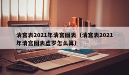 清宫表2021年清宫图表（清宫表2021年清宫图表虚岁怎么算）