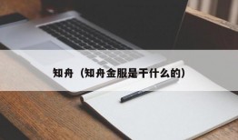 知舟（知舟金服是干什么的）